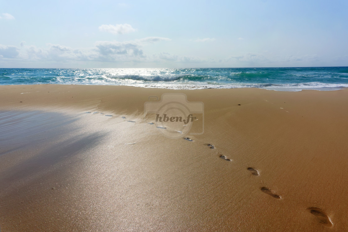 "West coast foot prints" stock image