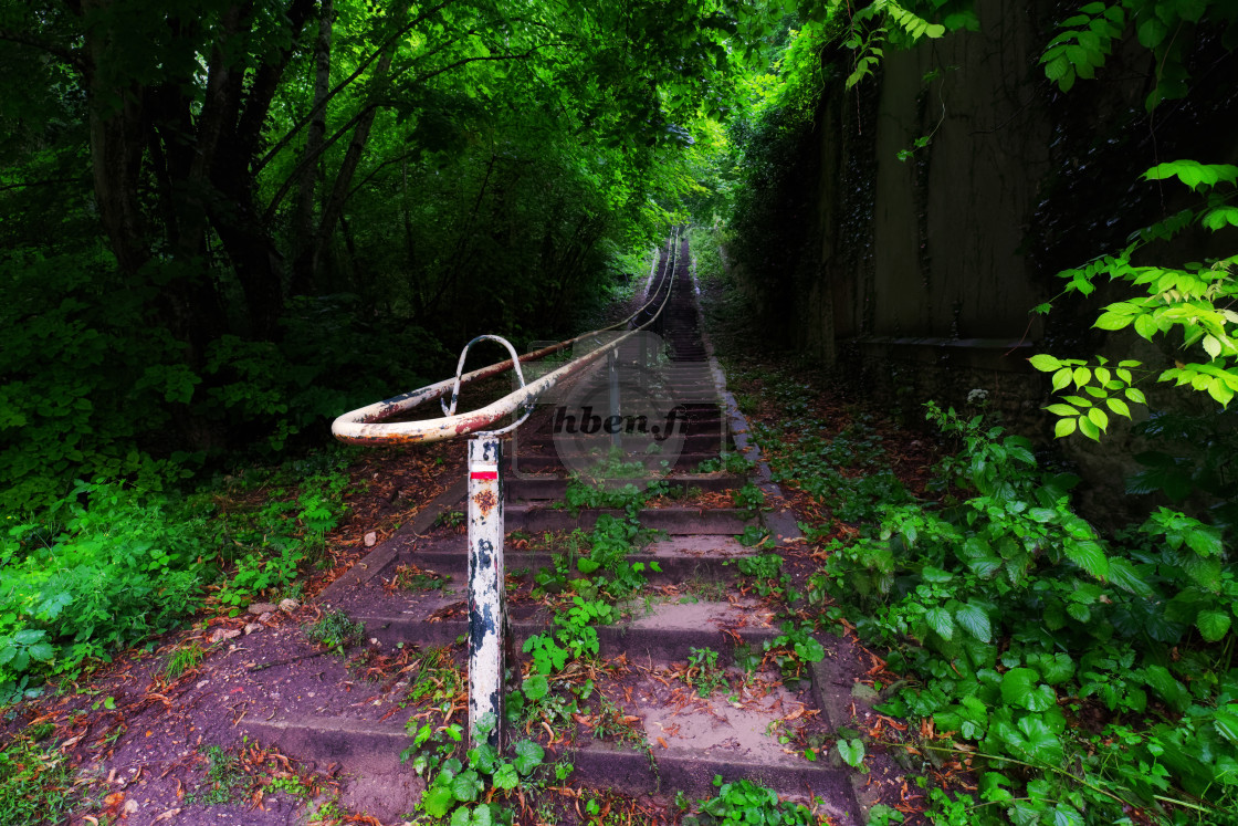 "Follow the stairs" stock image