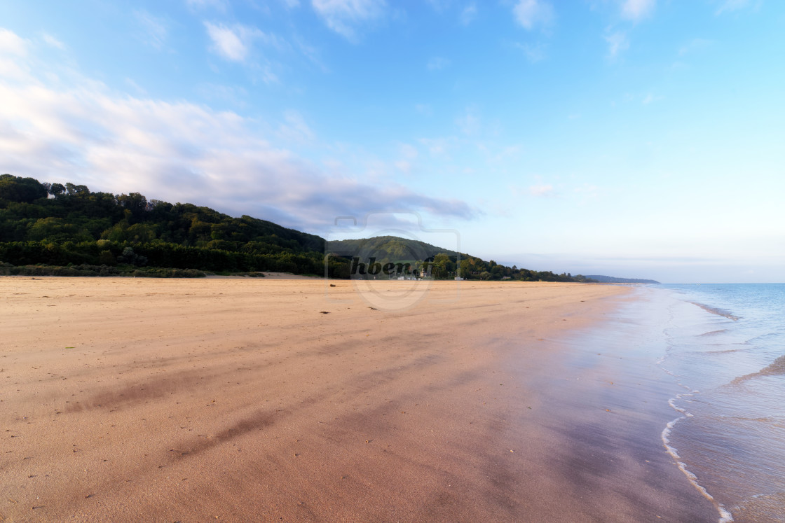 "Honfleur beach" stock image