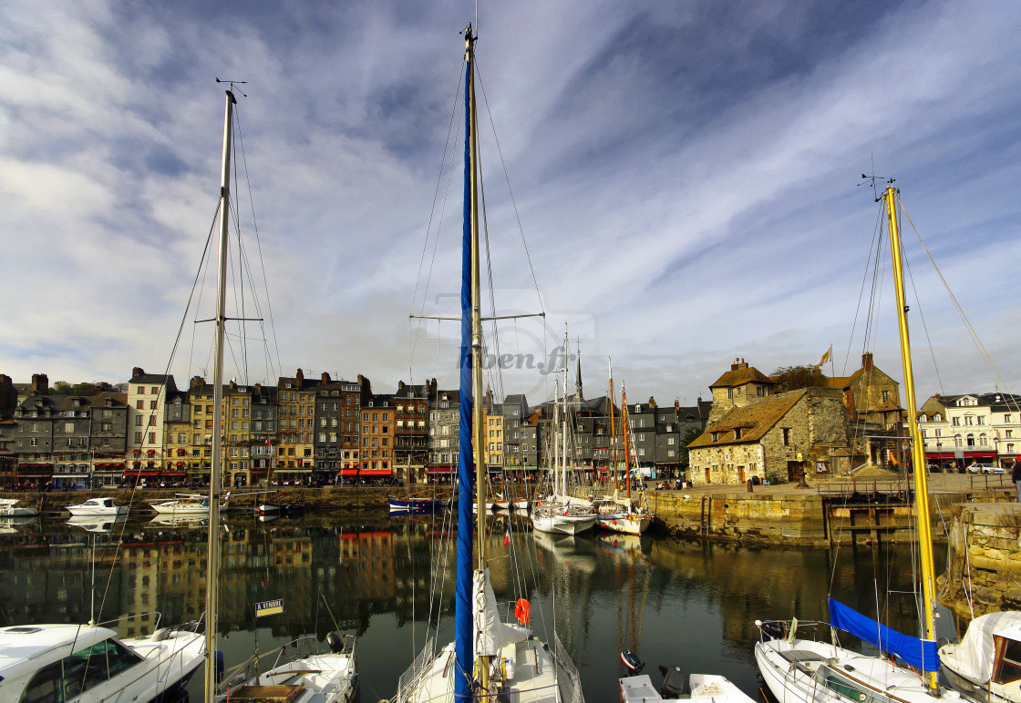 "Honfleur harbor" stock image