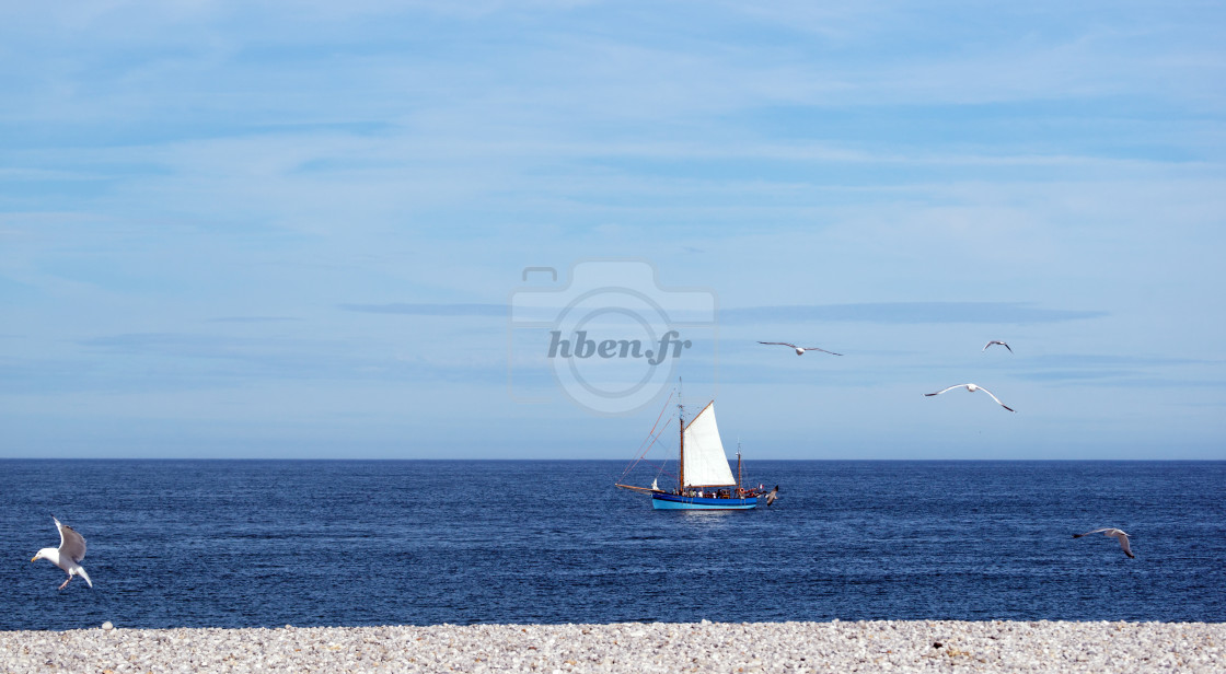 "Fécamp beach" stock image