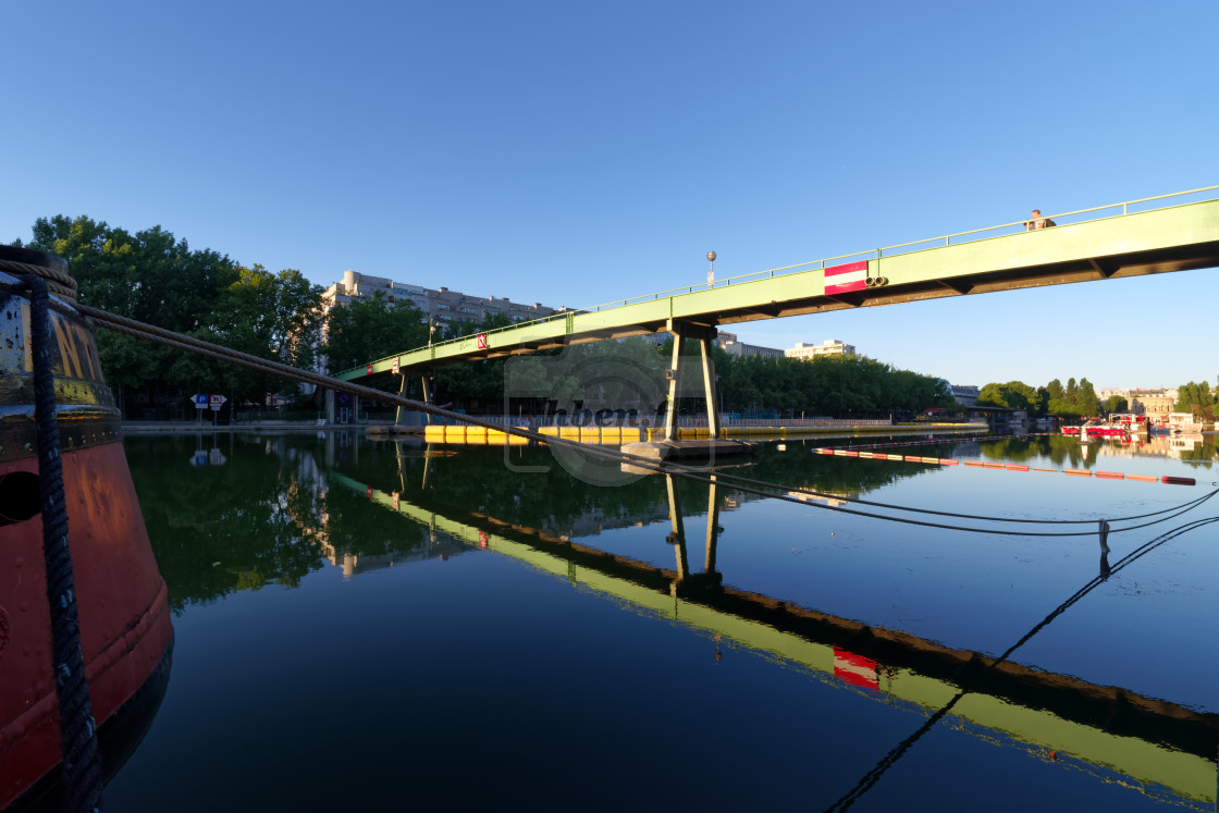 "Moselle Footbridge" stock image