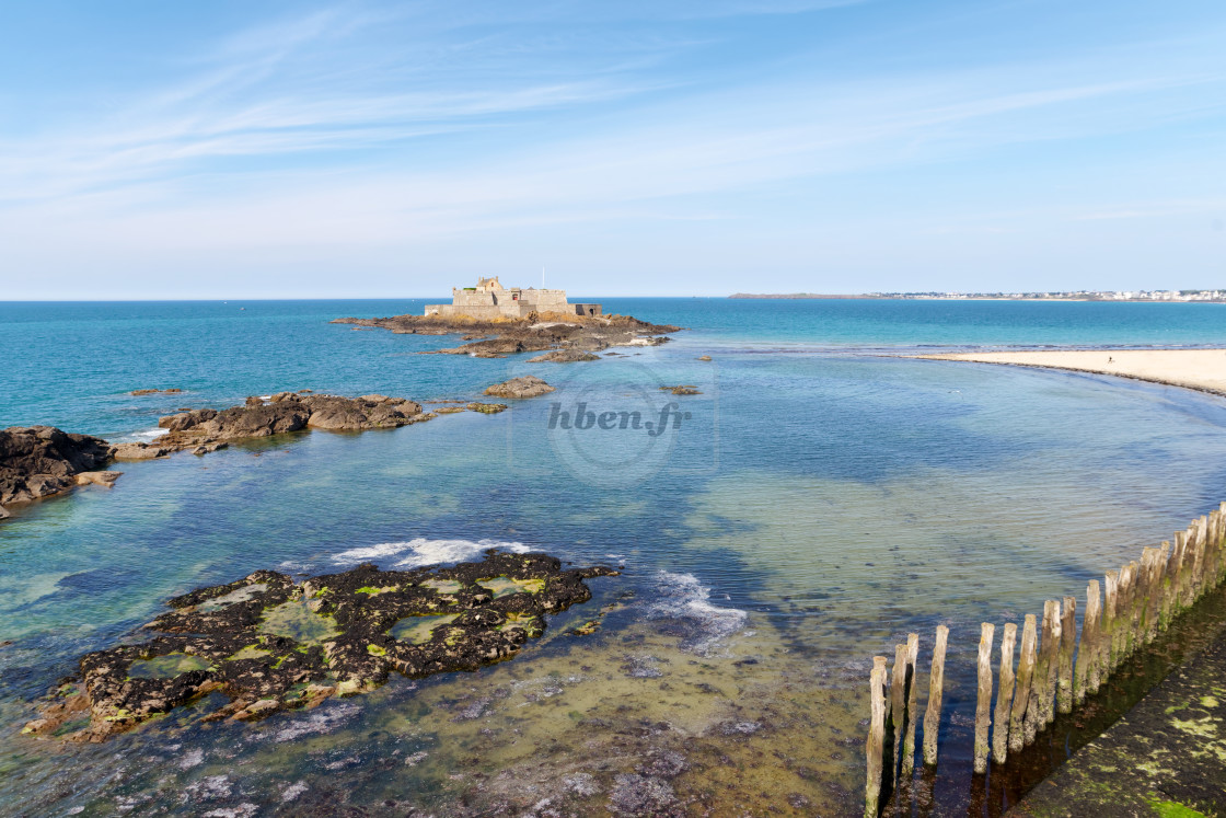 "Plage du Sillon" stock image