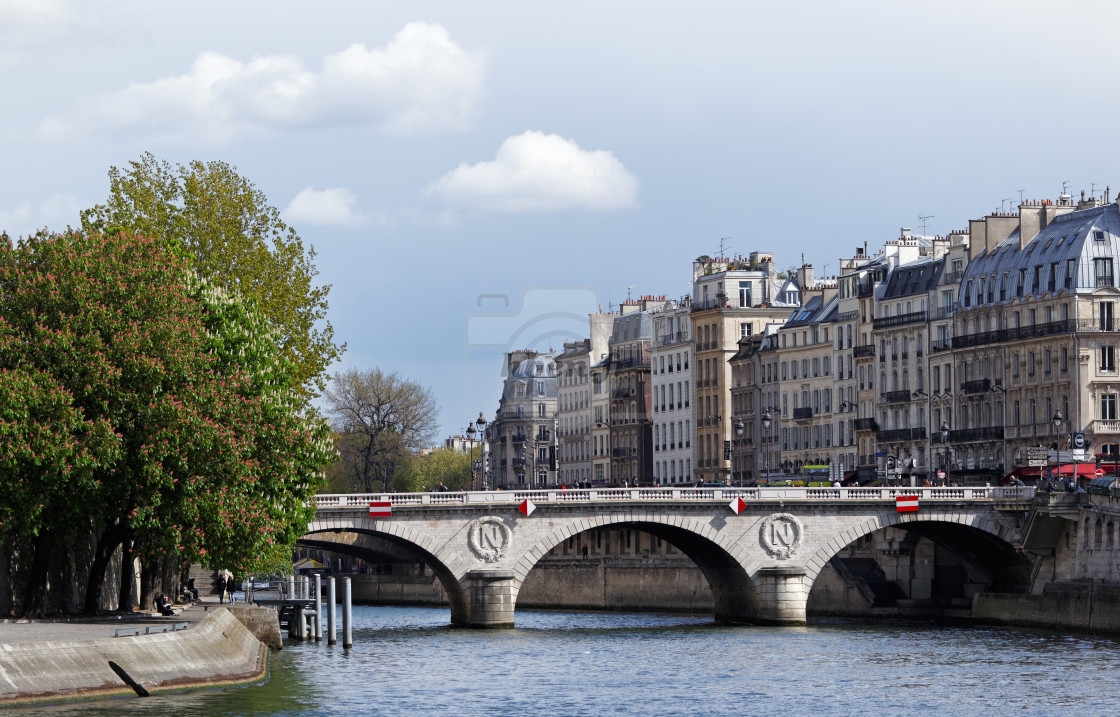 "Saint Michel bridge" stock image