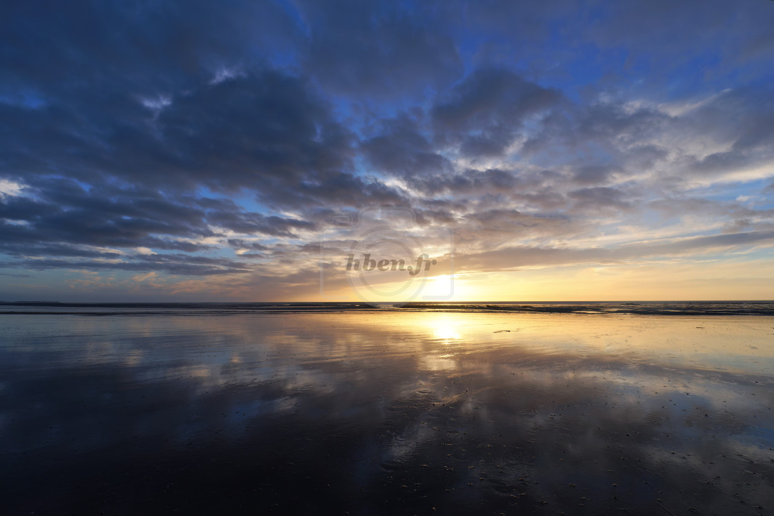 "Blue sunset" stock image