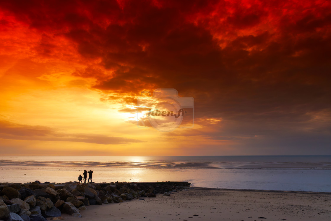 "Beach of Agon-Coutainville" stock image