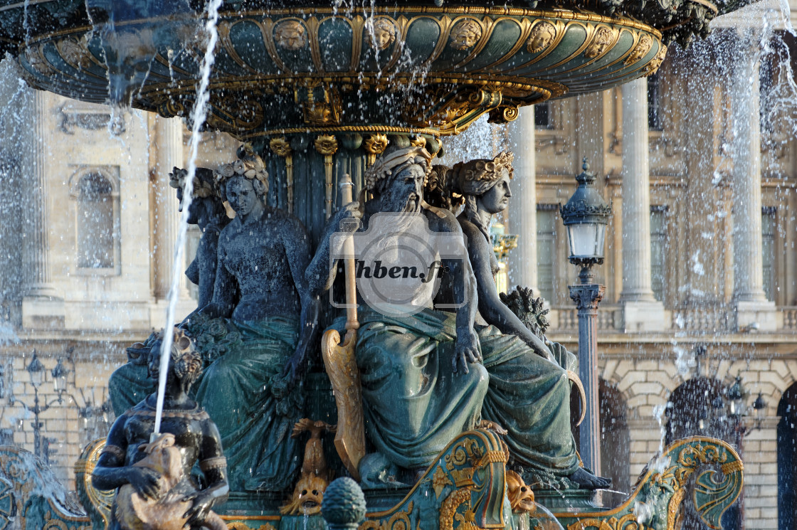 "Fountain in Concorde square" stock image