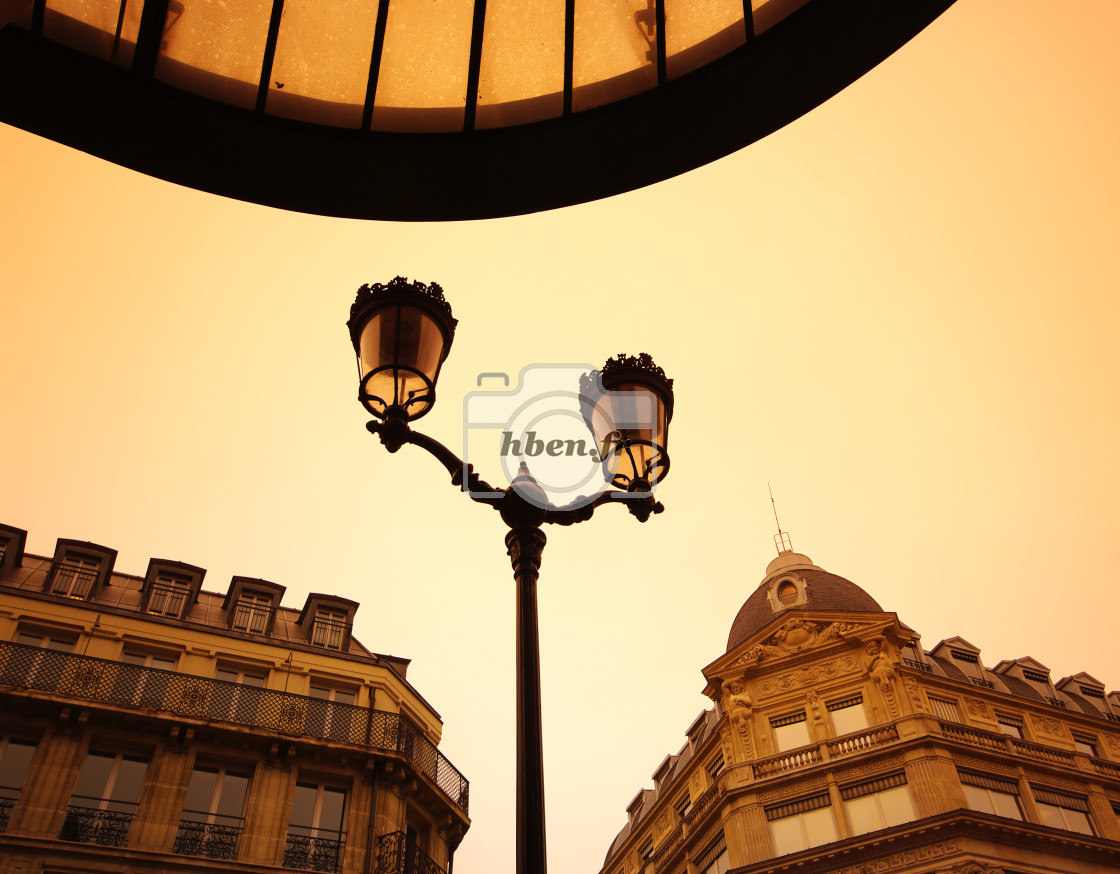 "Haussmann building in Rivoli street" stock image