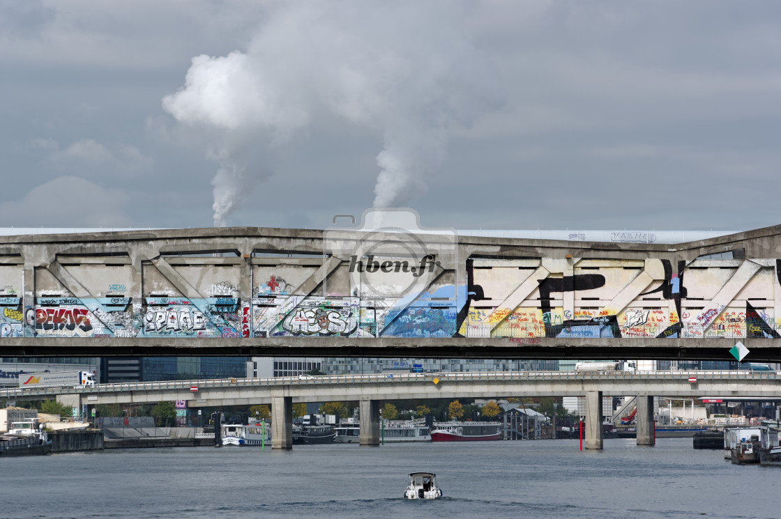 "Welcome in Paris suburb" stock image