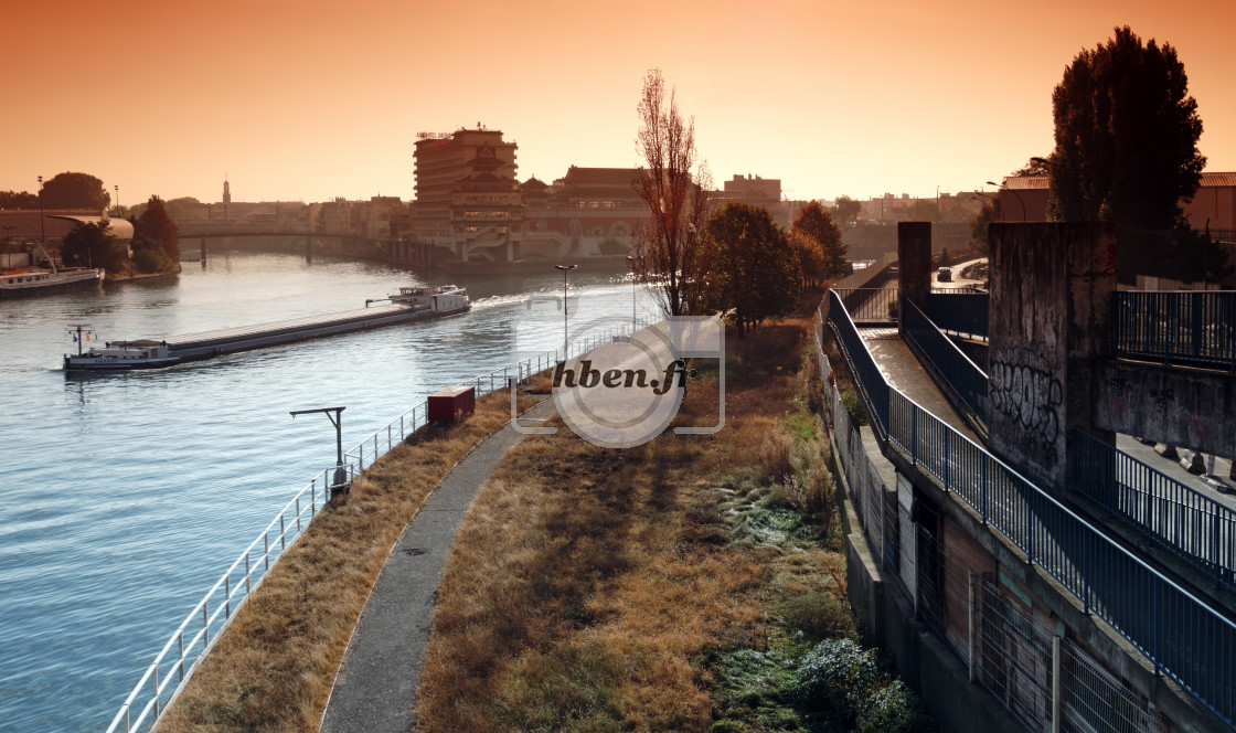 "Marne river mouth" stock image