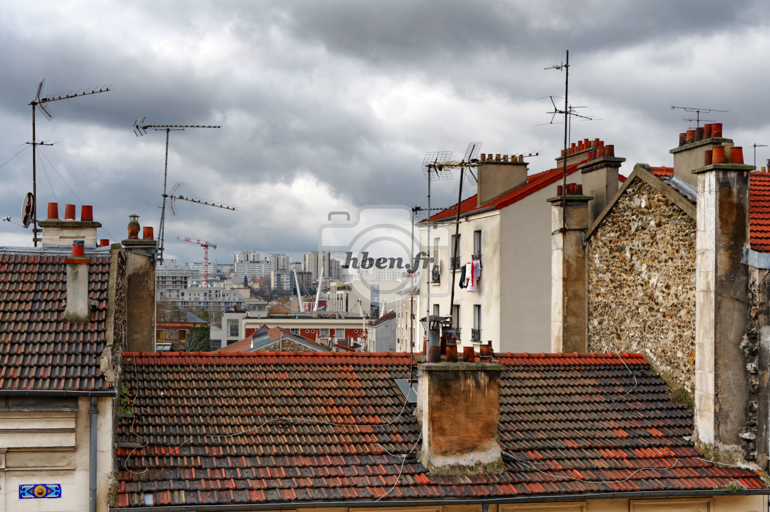 "Ivry-port roofs" stock image