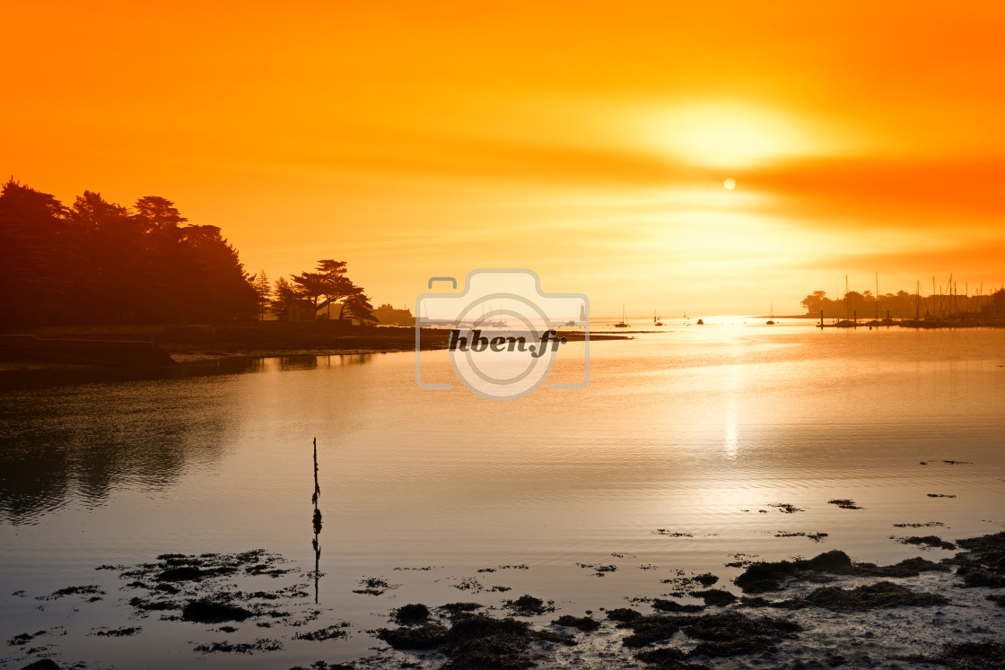 "Pont l'Abbé river estuary" stock image