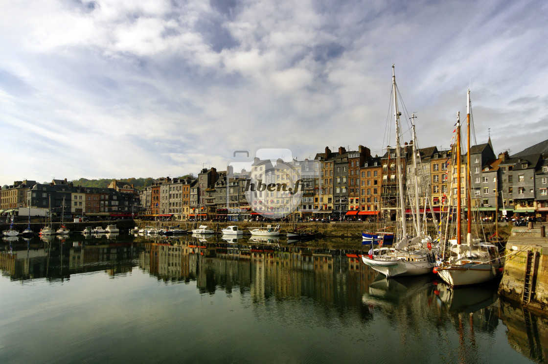 "Honfleur Harbor" stock image