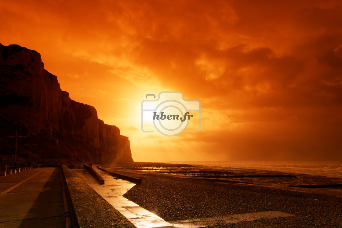 "Le treport sunset" stock image