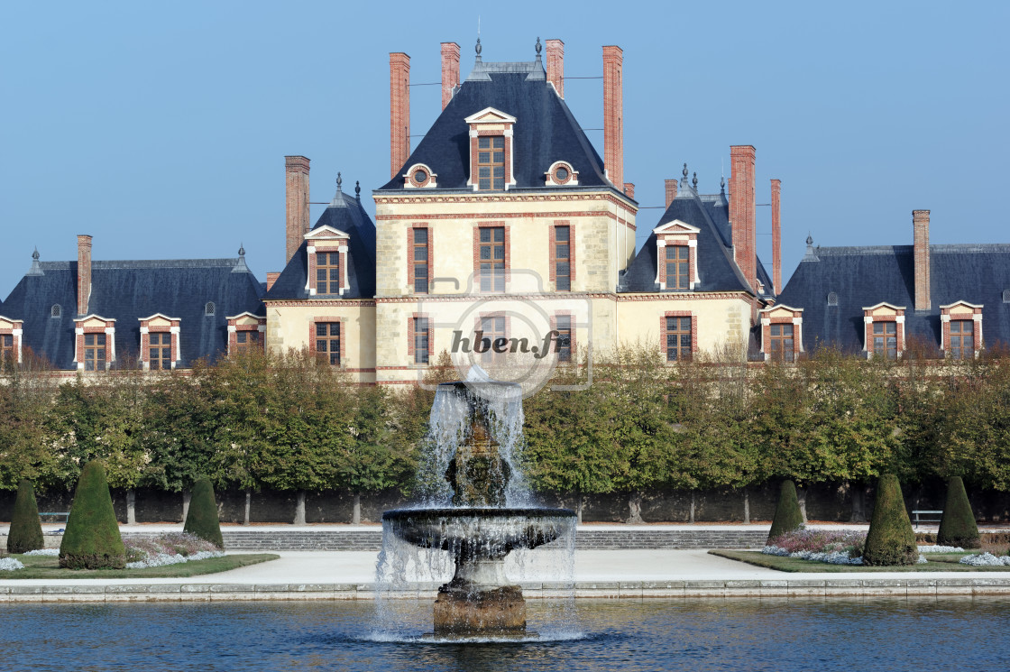 "Fontainebleau castle" stock image