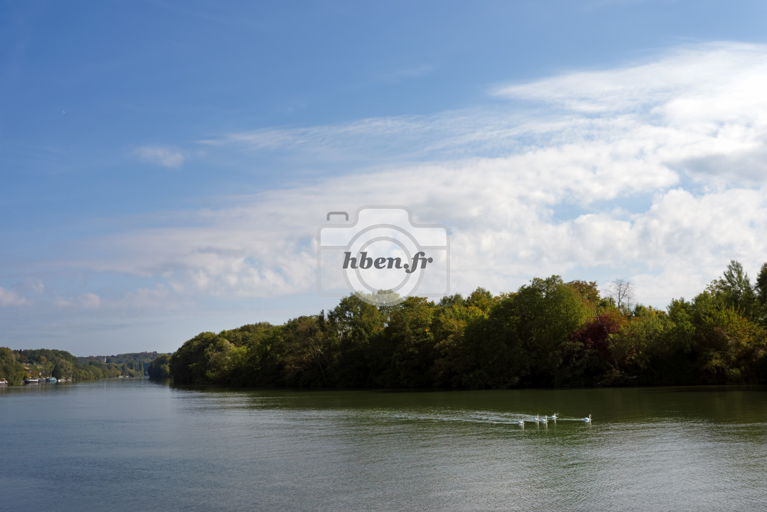 "Seine river bank" stock image