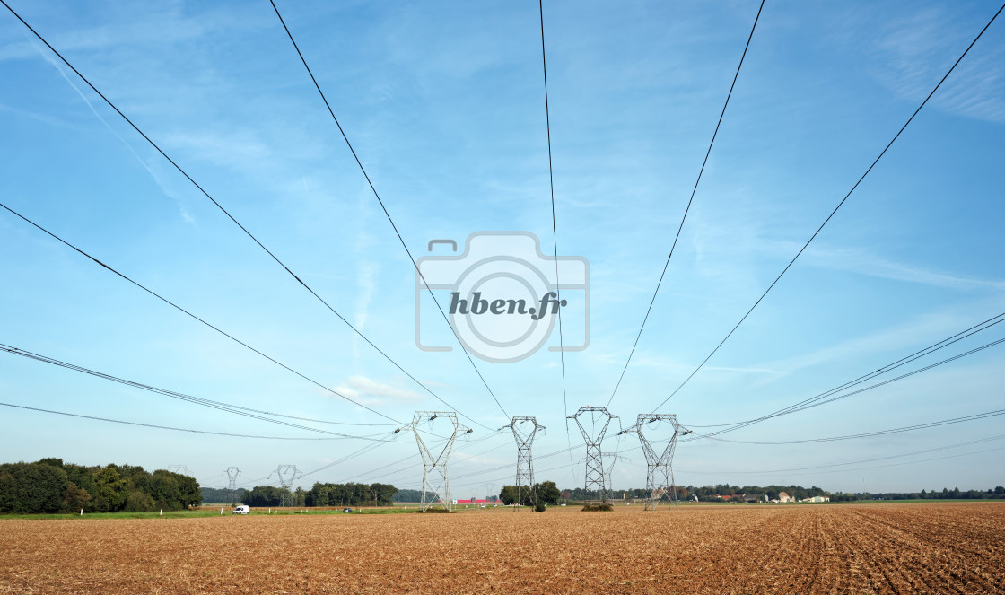 "High Voltage Pylons" stock image