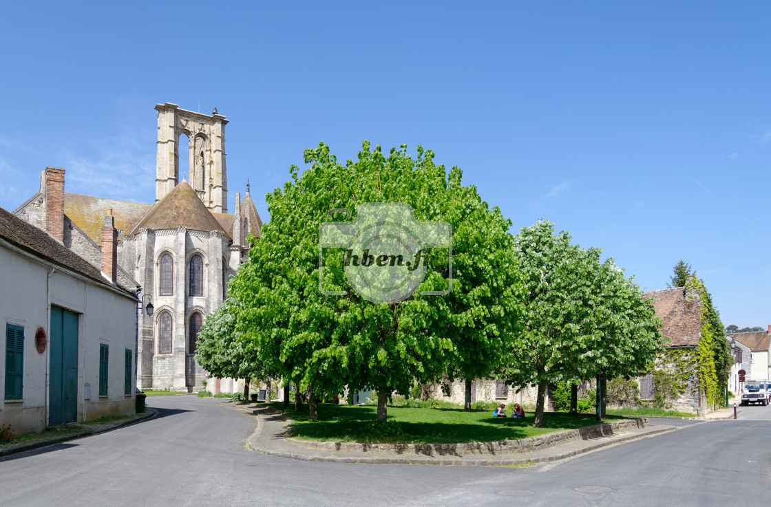 "Larchant village" stock image