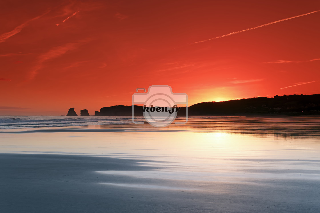 "Hendaye sunrise" stock image