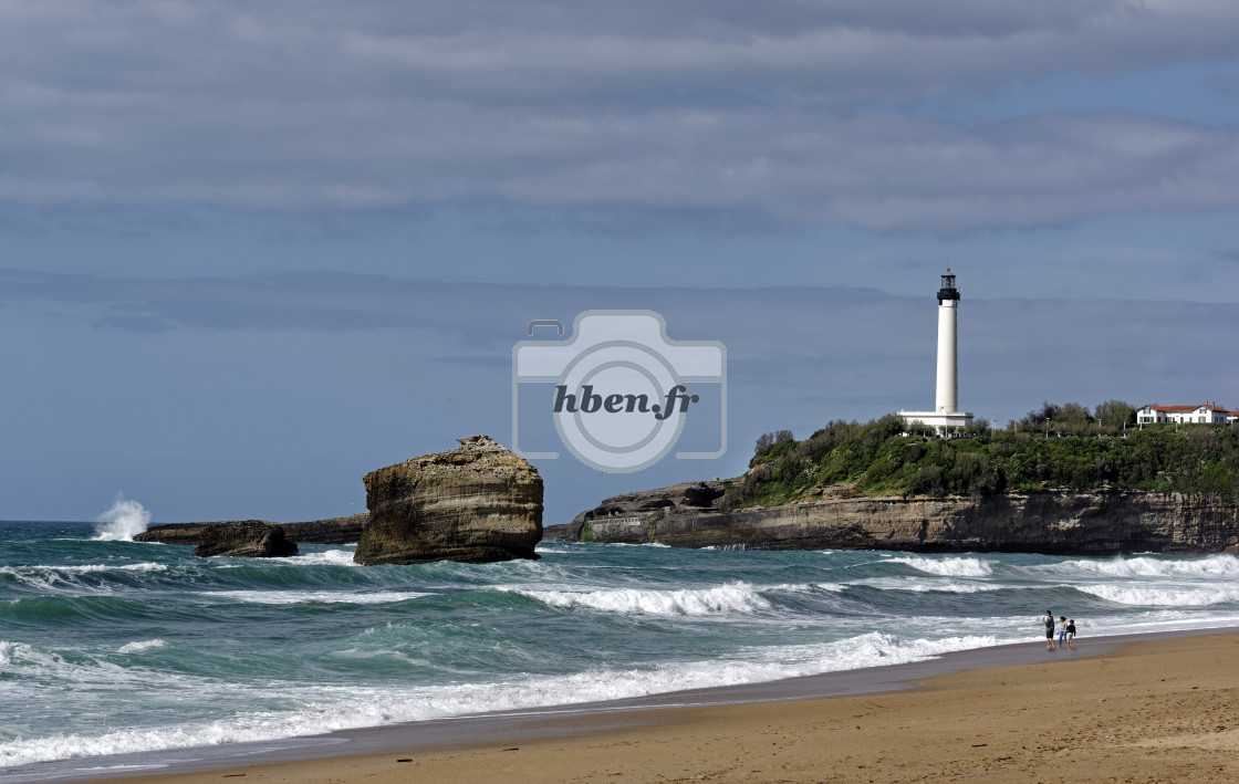 "Biarritz lighthouse" stock image