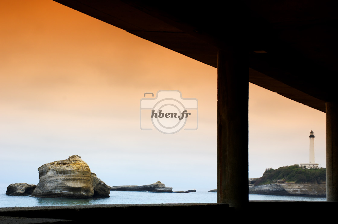 "Biarritz lighthouse" stock image