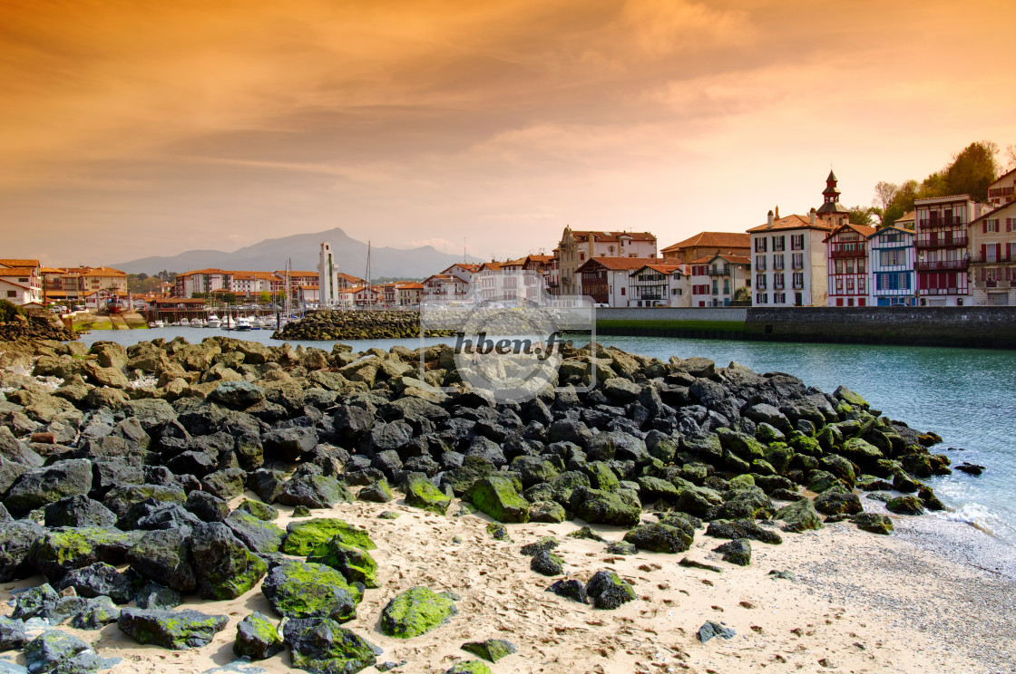 "Saint-Jean-de-Luz harbor" stock image