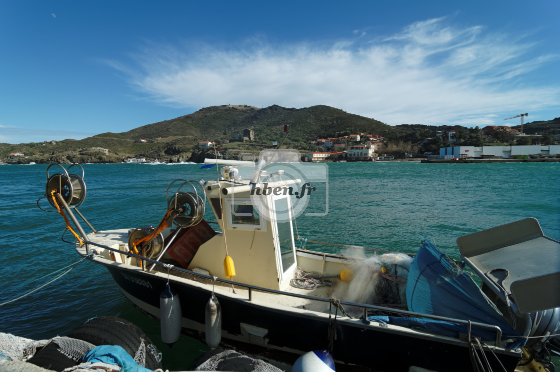 "Port-Vendres harbor" stock image