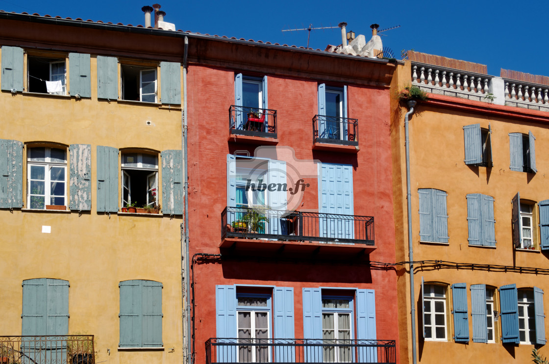 "Colored houses" stock image