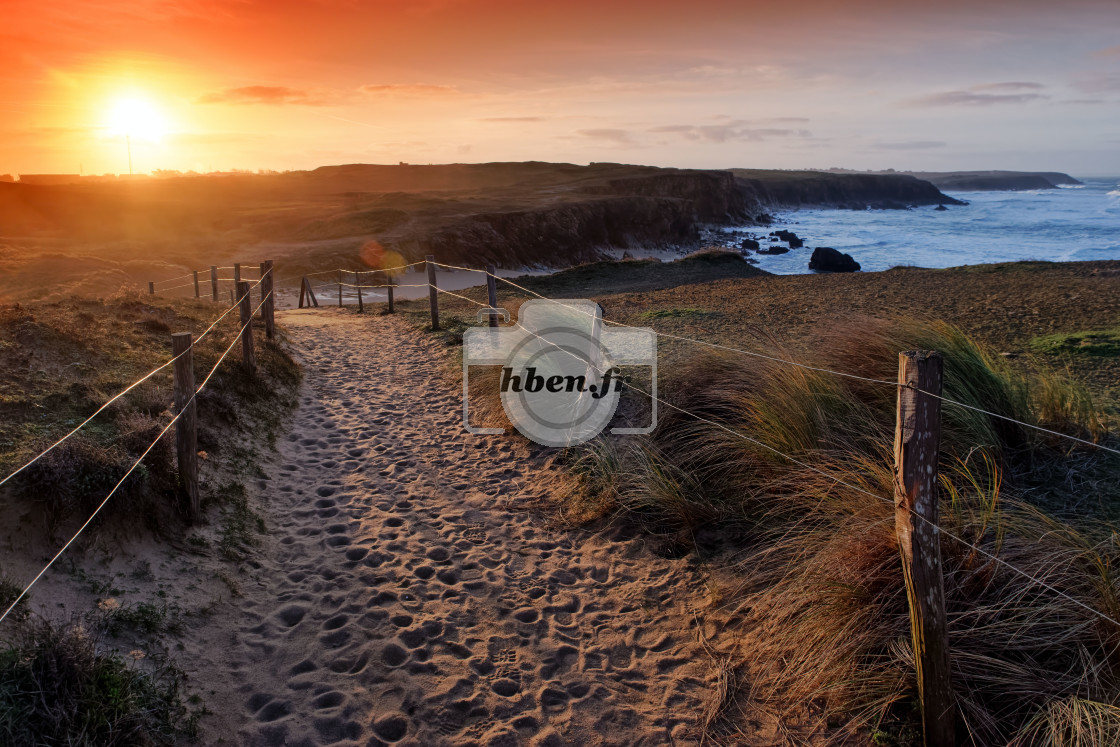 "Quiberon wild coast" stock image