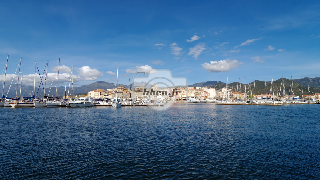 "Saint Florent harbor" stock image