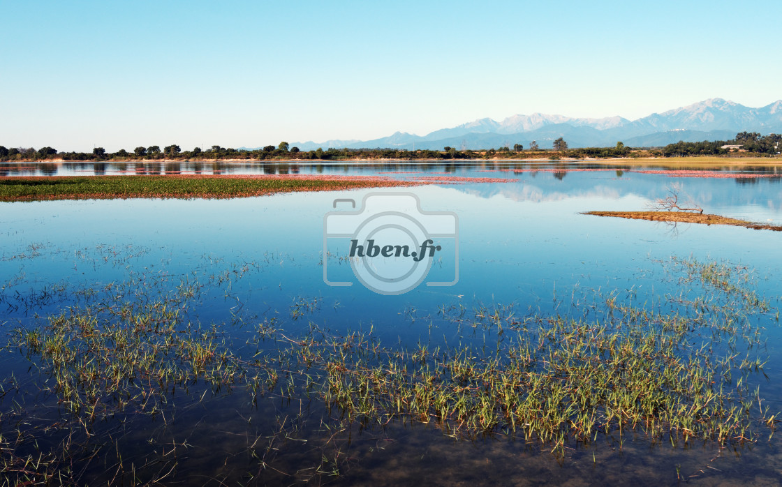 "Mountain reflection" stock image