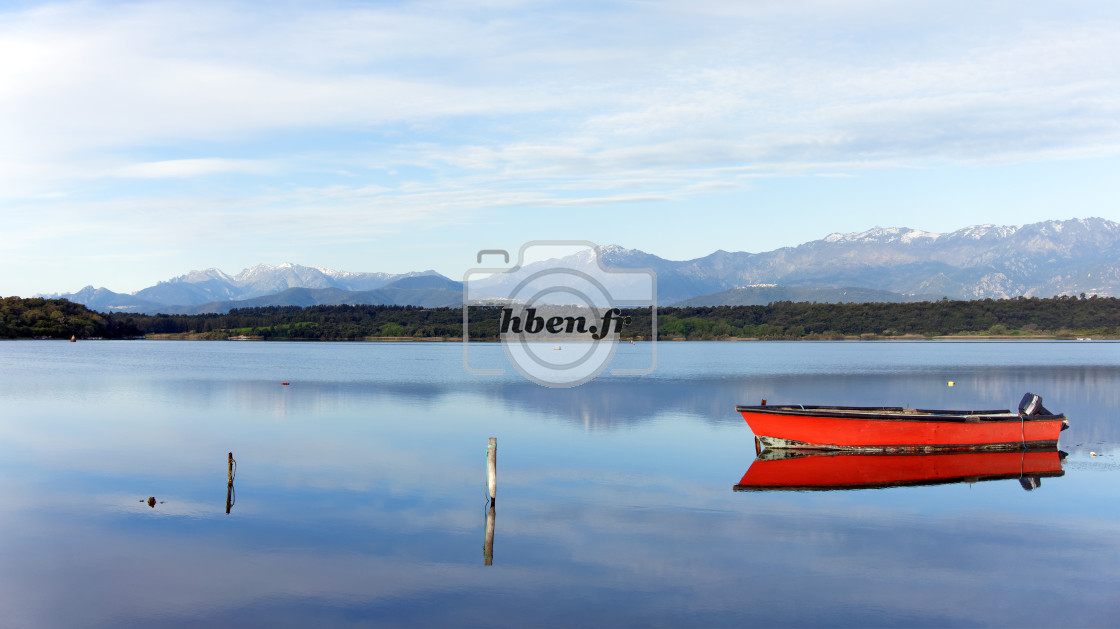 "Red boat" stock image