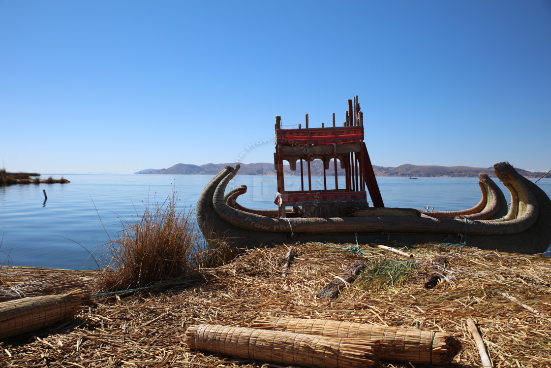 "Living Afloat On Lake Titicaca" stock image