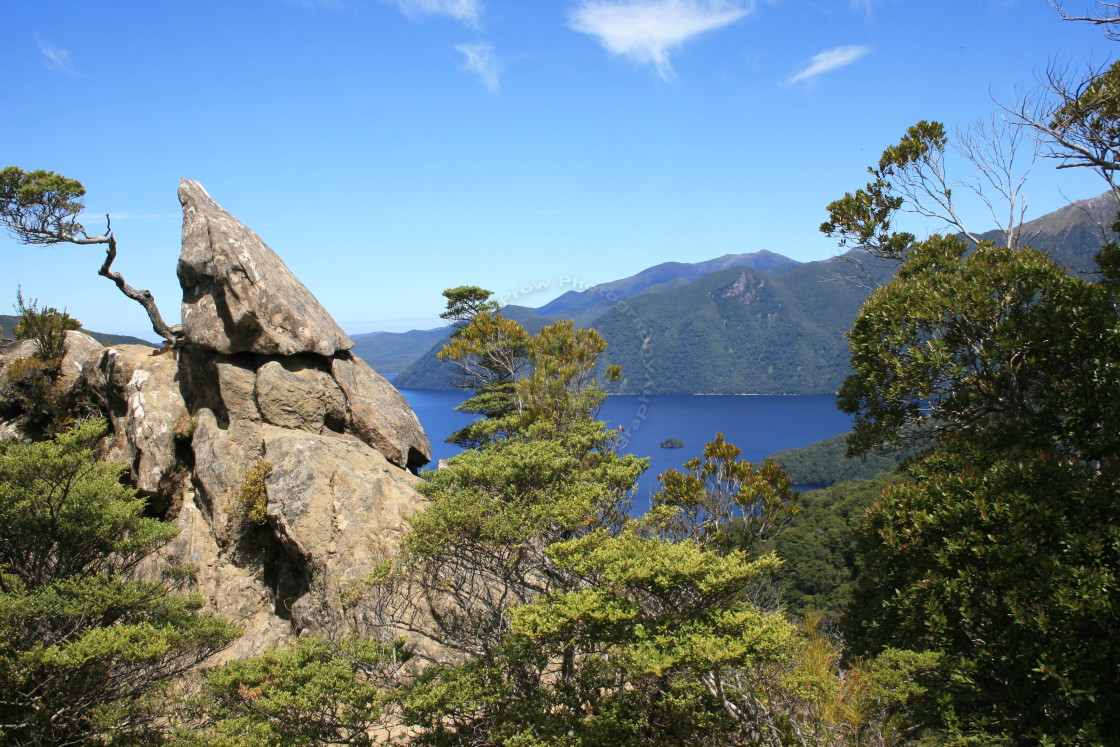 "Lake Hauroko Glimps" stock image