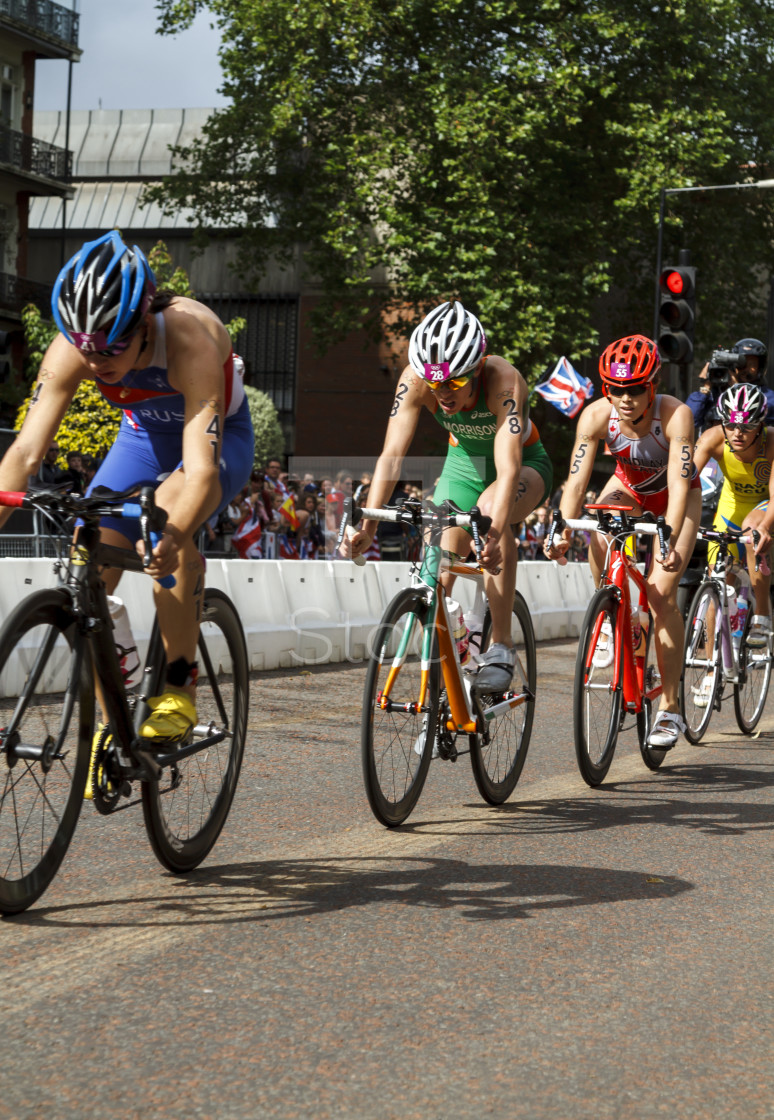 "Olympic cyclist in line" by TTStock - £14.99 "Olympic cyclist in line" stock image