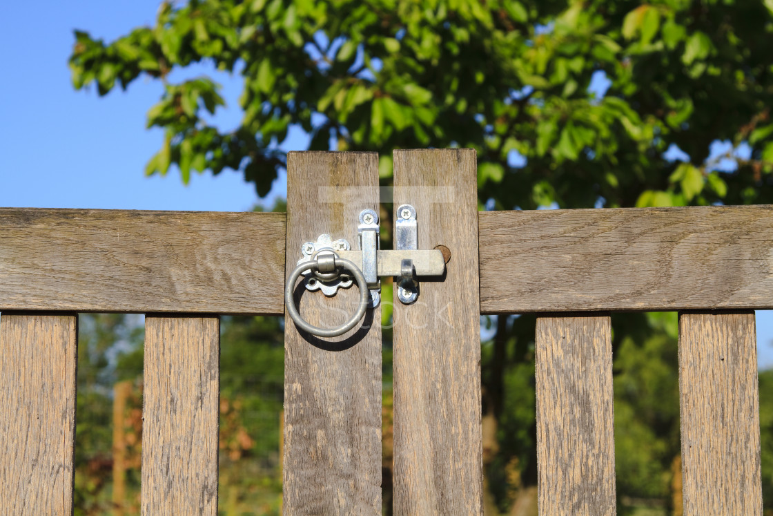 "Closed latched gate" by TTStock - $7.54 "Closed latched gate" stock image