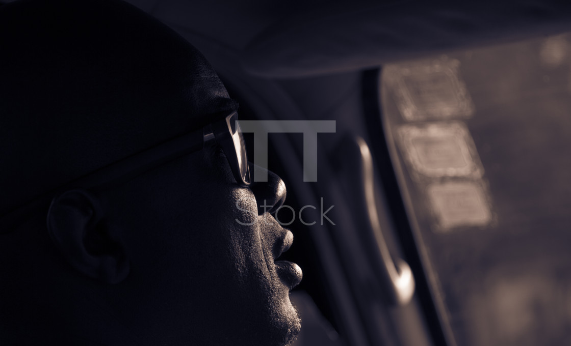 "Profile taxi driver BW" by TTStock - $7.54 "Profile taxi driver BW" stock image