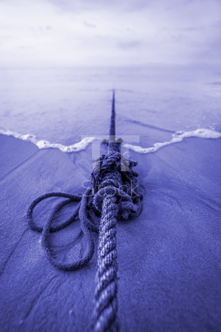 "Ships rope knot on tropical beach sea horizon in PANTONE 17-393" by TTStock - $18.43 "Ships rope knot on tropical beach sea horizon in PANTONE 17-393" stock image
