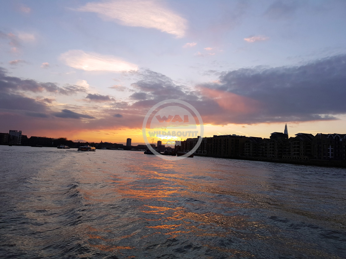 "Thames Sunset" stock image