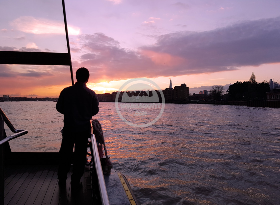 "Thames Sunset" stock image