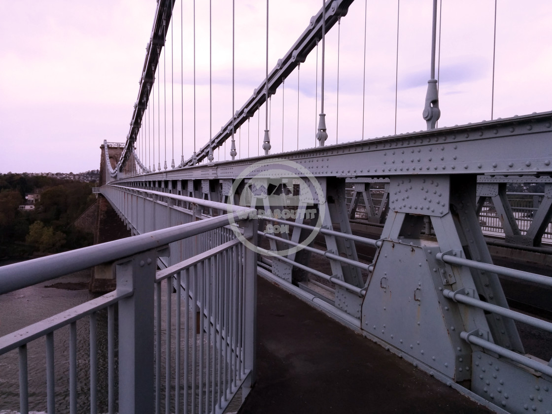 "Menai Suspension Bridge" stock image