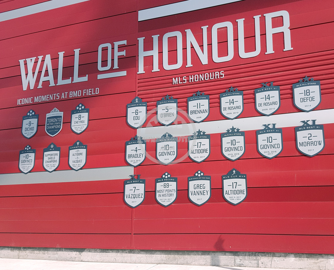 "Wall Of Honour" stock image