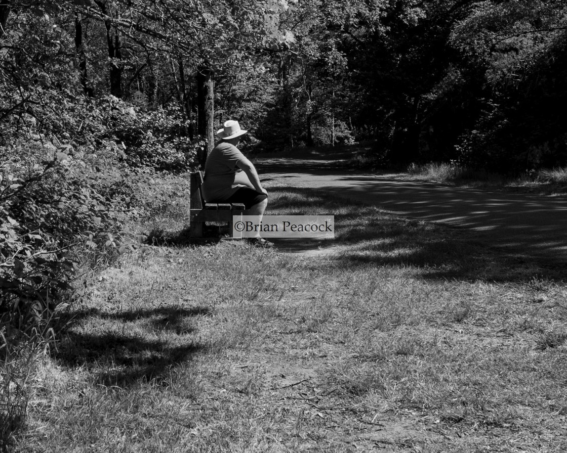 "Waiting man" stock image