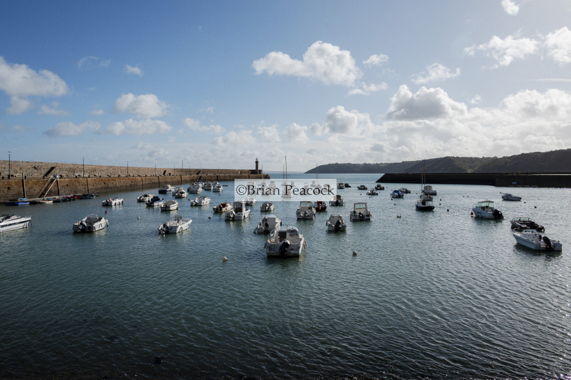 "A bay in Brittany" stock image