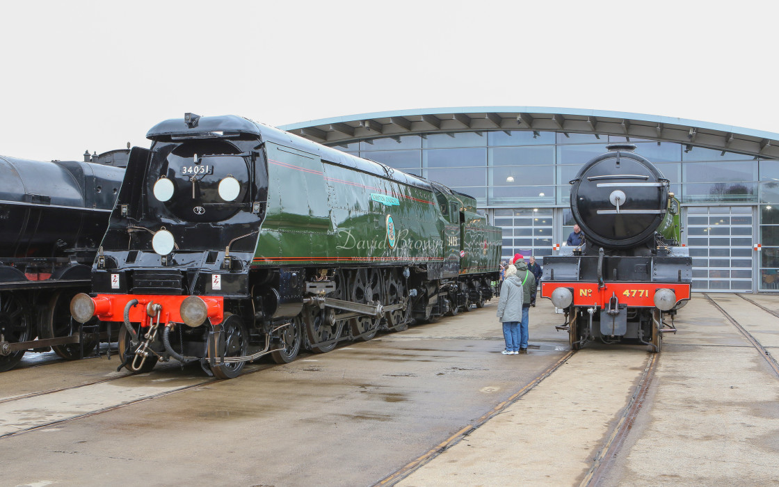 "34051 at NRM Shildon" stock image