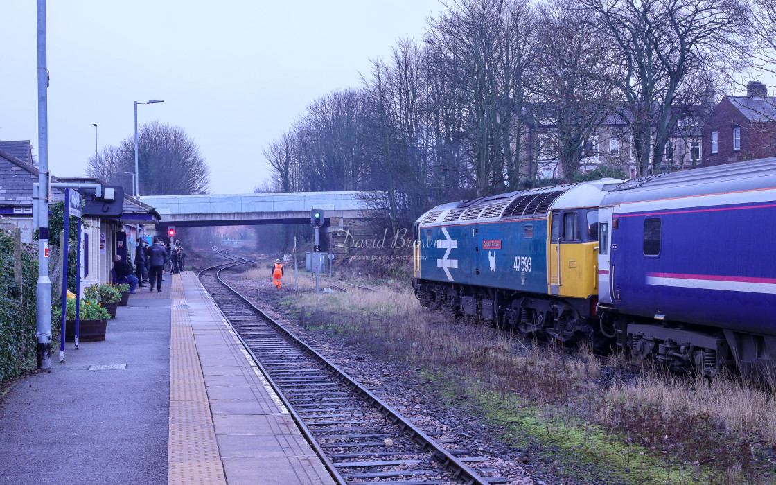 "47593 at Bishop Auckland" stock image