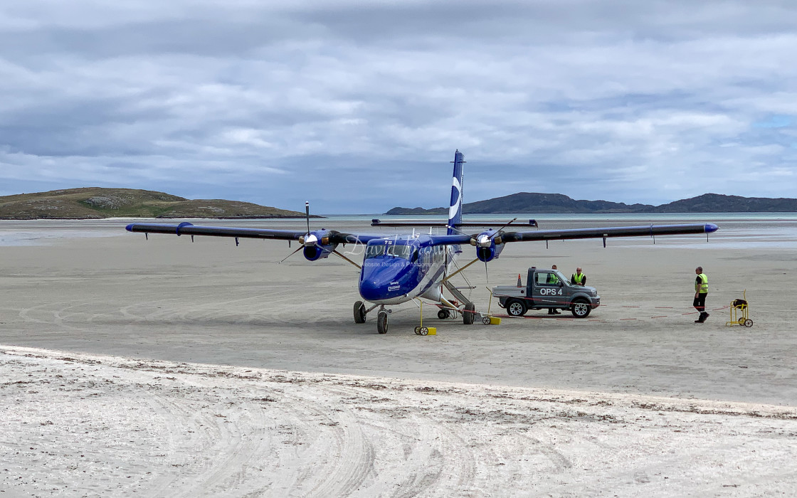 "Plane, Barra Airport" stock image