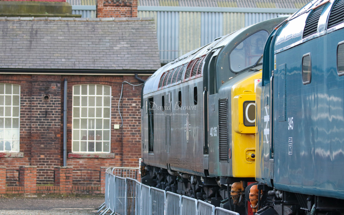 "40135 & 40145 at Barrow Hill" stock image