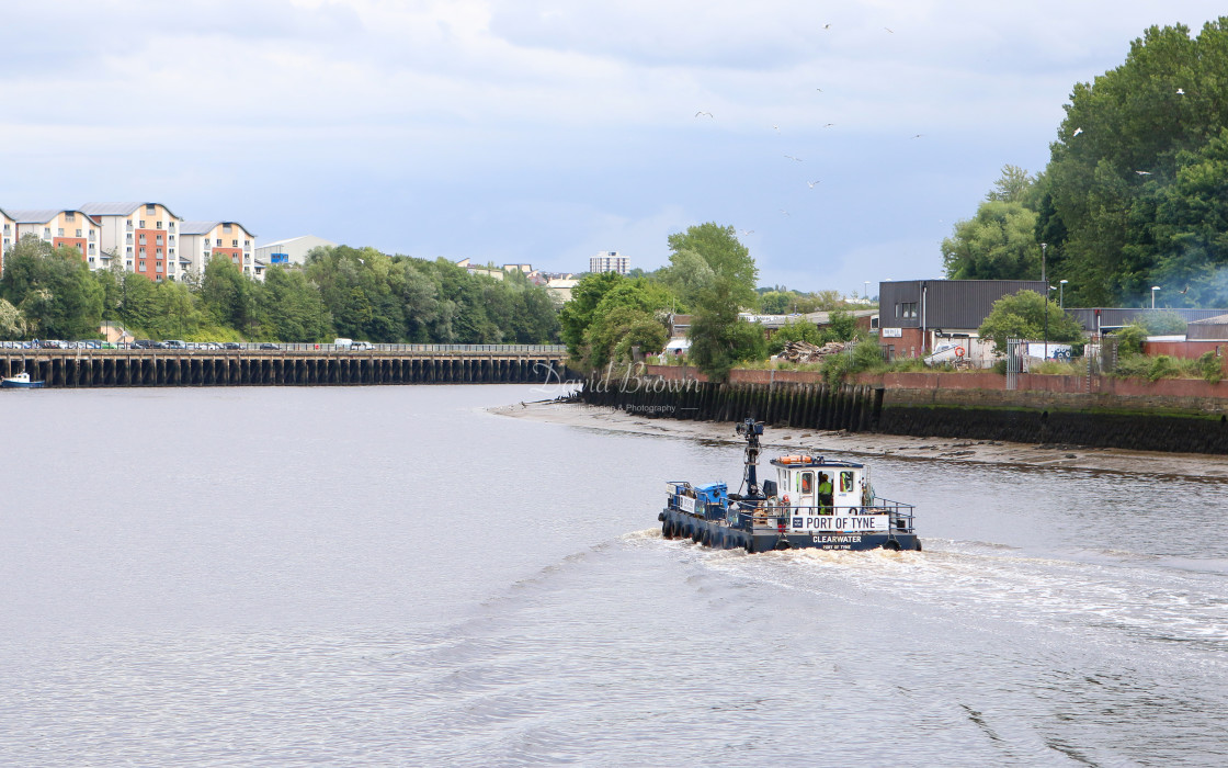 "Boat on the Tyne" stock image