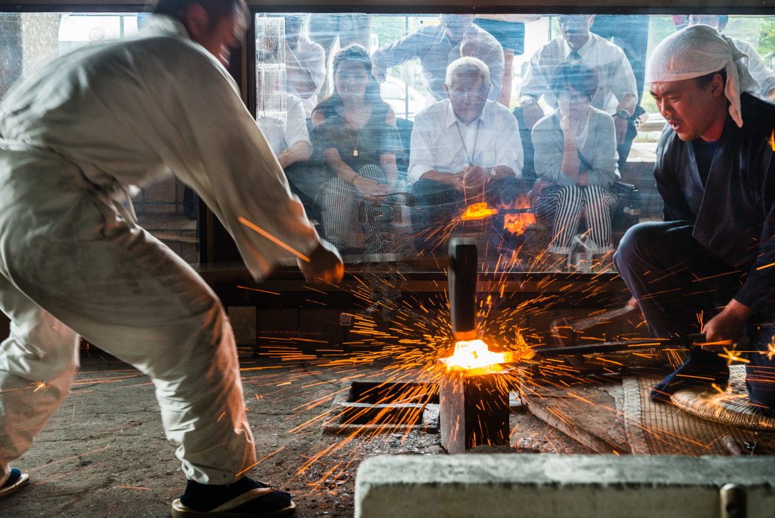 "Authentic Samurai Sword Making" stock image